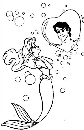 KOLOROWANKI - Księżniczki Disneya Ariel - kolorowanka 46.gif
