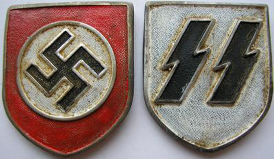 odznaki II wojna Światowa - Niemiecka_insygnia_na_helm_afrika_korps_SS.jpg