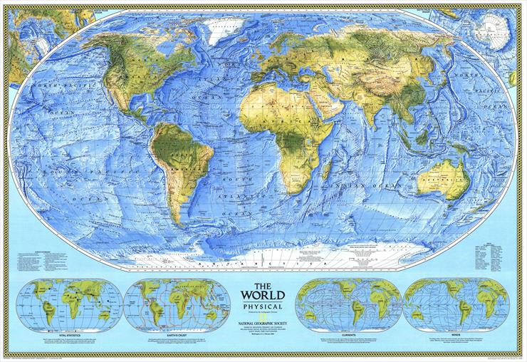 Mapy National Geographic. 539 map. Wysoka jakość - World Map - Physical 1994.jpg