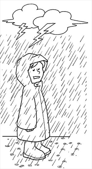 parasolki, deszcz - pogoda, deszcz, jesień - kolorowanka 36.GIF